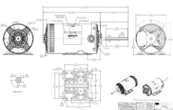 H1053RBV1 Century 1 Hp 3-phase 200-230/460V 900 RPM OPAO 56HZ Frame Condenser Fan Motor -MotorHub Shop 1053 line 23154.1626891291