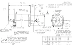C1087 Marathon 1/3 Hp 2-Compartment Jet Pump Motor 3600 RPM 115/230V ODP 56J Frame (no Base) -MotorHub Shop 1087 line 74288.1604685904