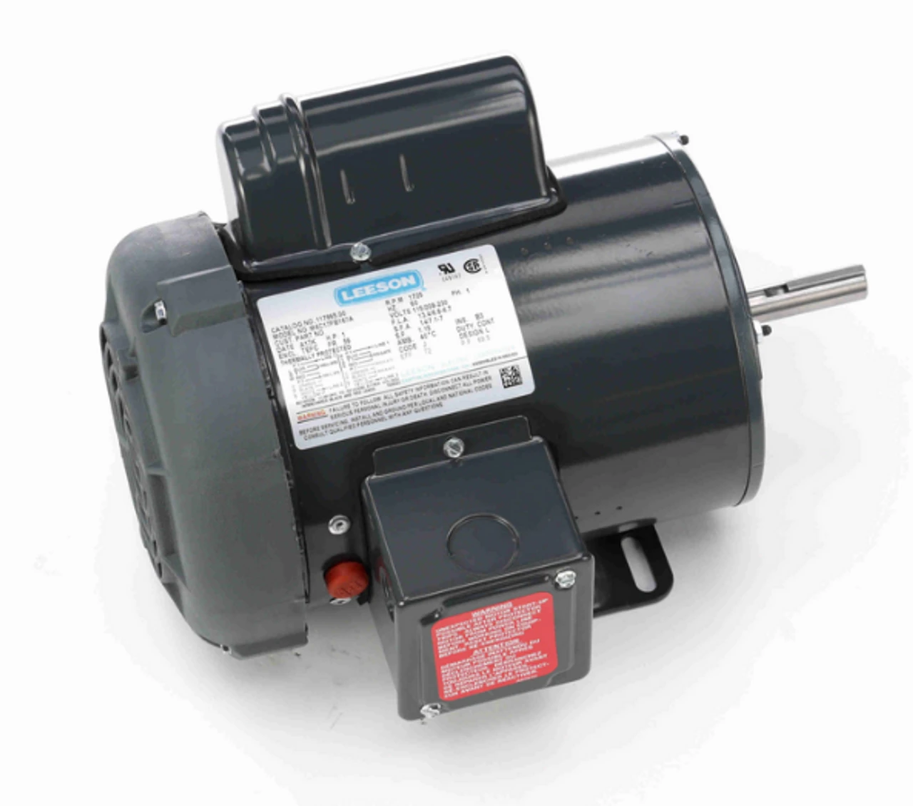 117865.00 Leeson 1 Hp 115/208-230V 1800 RPM 56 Frame TEFC Cap Start Agricultural Motor 4 117865.00 Leeson 1 Hp 115/208-230V 1800 RPM 56 Frame TEFC Cap Start Agricultural Motor - Image 2
