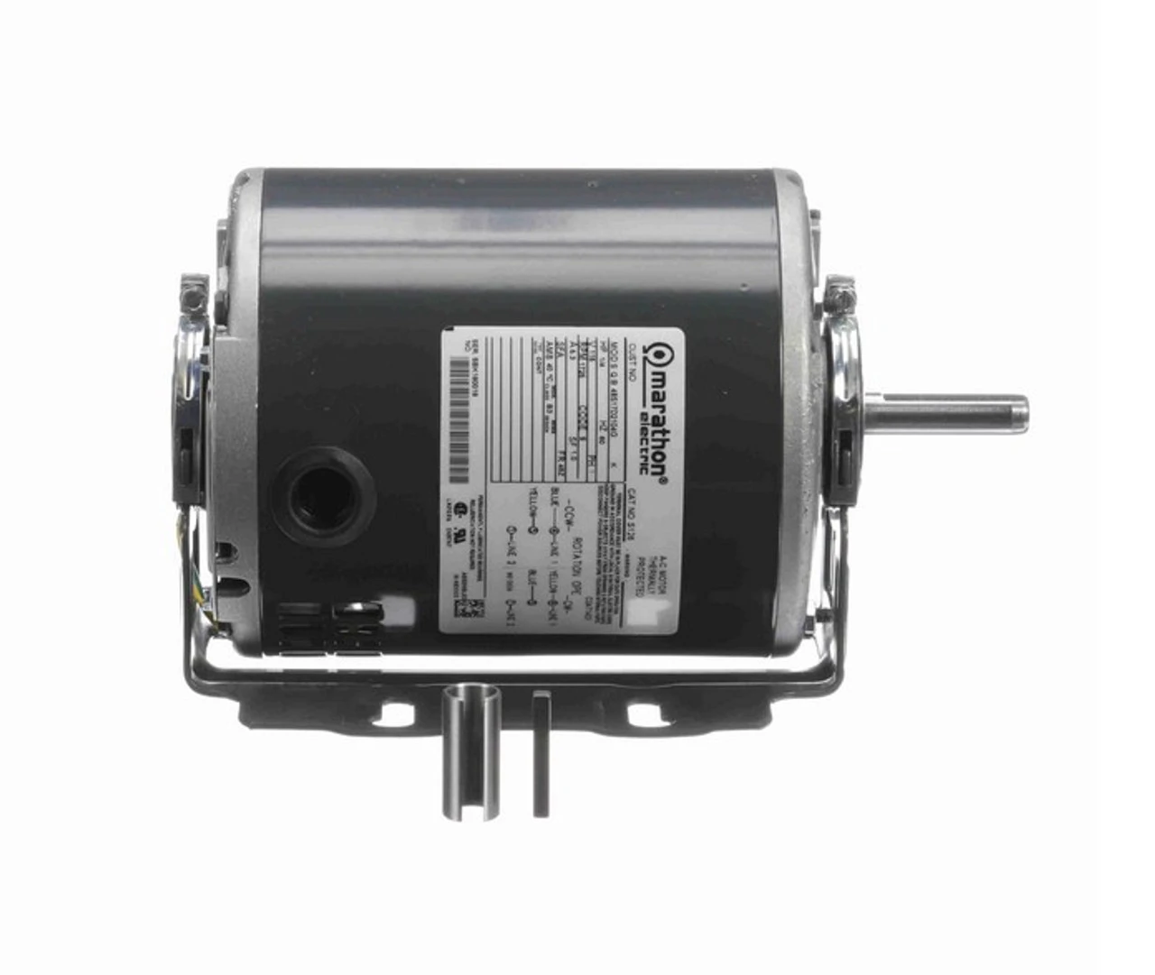 S126 Marathon 1/4 Hp (1 Speed) 115V 1800 RPM ODP 48Z Frame Resilient Base Blower Motor 4 S126 Marathon 1/4 Hp (1 Speed) 115V 1800 RPM ODP 48Z Frame Resilient Base Blower Motor - Image 2