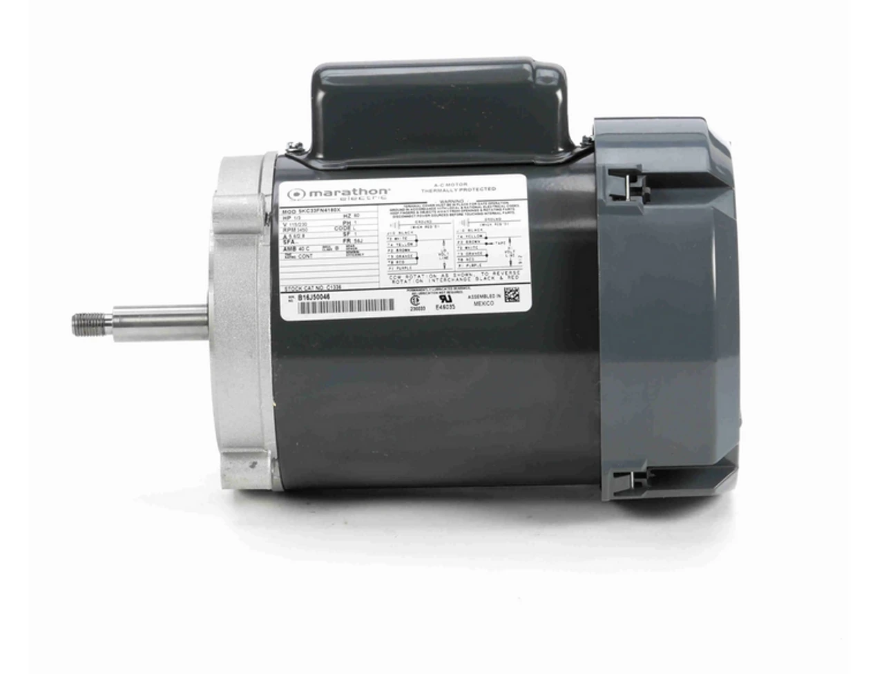 1/3 Hp Basic Jet Pump Motor 3600 RPM 115/230V TEFC 56J Frame (no Base) 5 1/3 Hp Basic Jet Pump Motor 3600 RPM 115/230V TEFC 56J Frame (no Base) - Image 3
