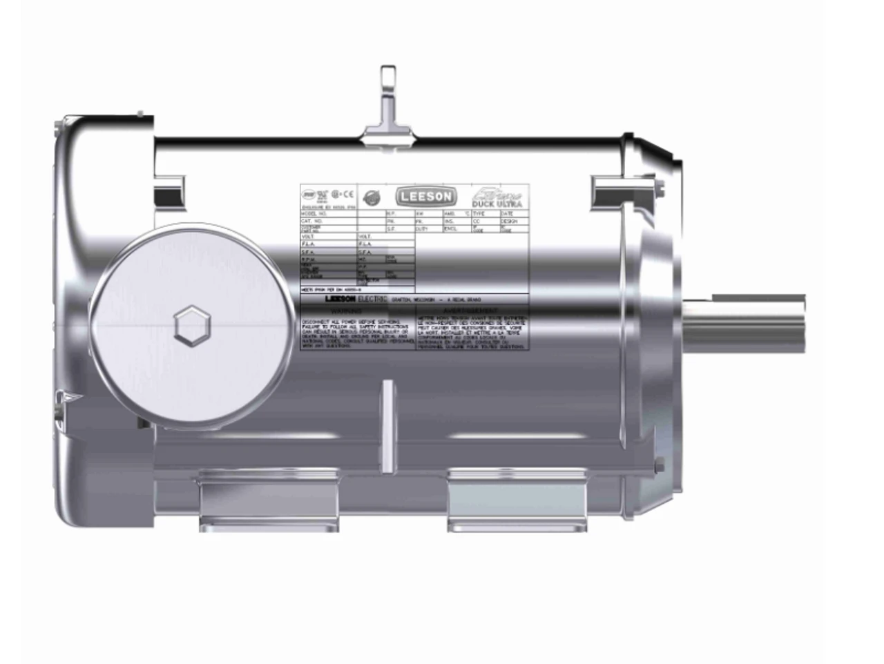 141409.00 Leeson Extreme Duck 7 1/2 Hp 3600 RPM 230/460V 3-Phase 215TC Frame TEFC (base) Motor 4 141409.00 Leeson Extreme Duck 7 1/2 Hp 3600 RPM 230/460V 3-Phase 215TC Frame TEFC (base) Motor - Image 2