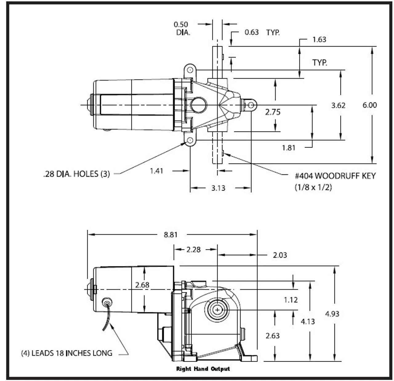 Dayton Model 1LRA2 AC/DC Left Hand Gearmotor 13 RPM 1/15 Hp 115V AC (1L484) 4 Dayton Model 1LRA2 AC/DC Left Hand Gearmotor 13 RPM 1/15 Hp 115V AC (1L484) - Image 2