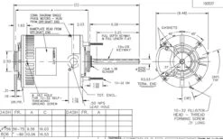 X206 Marathon 1 Hp 208-230/460V 1075 RPM OPAO (no Base) 56Z Frame Condenser Fan Motor -MotorHub Shop 206 line 08242.1626188798