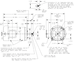 K230 Marathon 1/2 Hp 3-Phase Jet Pump Motor 3600 RPM 208-230/460V TEFC 56J Frame (no Base) -MotorHub Shop 230 line 01156.1605895200