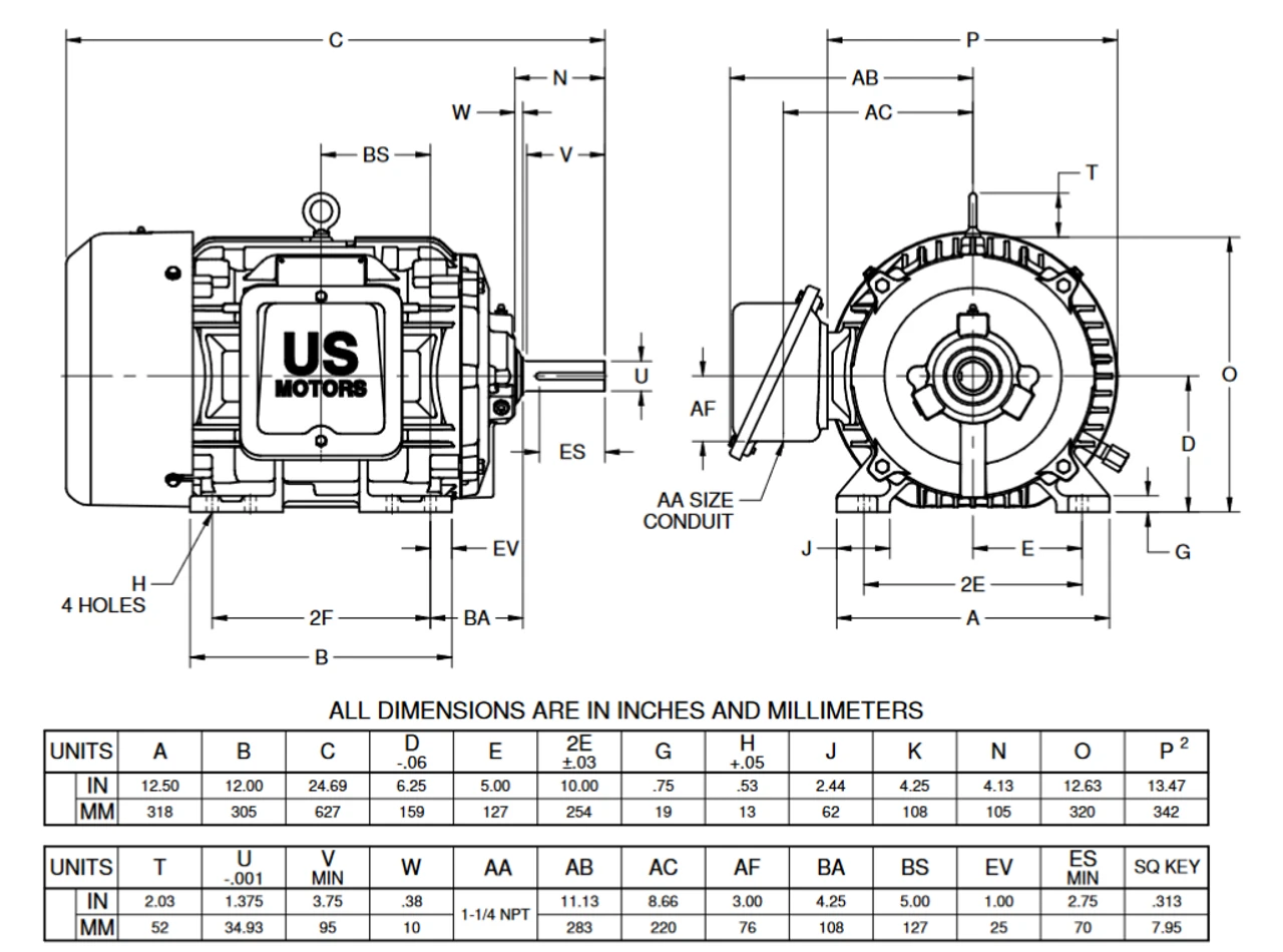 A15P1C Nidec 15 Hp 3600 RPM 256 U Frame (Rigid Base) 460V TEFC 3-Phase Automotive Duty Motor 4 A15P1C Nidec 15 Hp 3600 RPM 256 U Frame (Rigid Base) 460V TEFC 3-Phase Automotive Duty Motor - Image 2