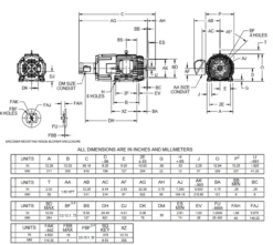 B20T2BC Nidec 20 Hp 1800 RPM 256TC (Rigid Base) 230/460V TEBC Vector-Duty 3-Phase Motor