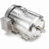 140826.00 Leeson 7 1/2 Hp 1800 RPM 230/460V 213TC Frame (Rigid Base) TEFC 3-Phase Premium-Stainless Wash-Down Motor 2 140826.00 Leeson 7 1/2 Hp 1800 RPM 230/460V 213TC Frame (Rigid Base) TEFC 3-Phase Premium-Stainless Wash-Down Motor -MotorHub Shop 26 front 47728.1644435091