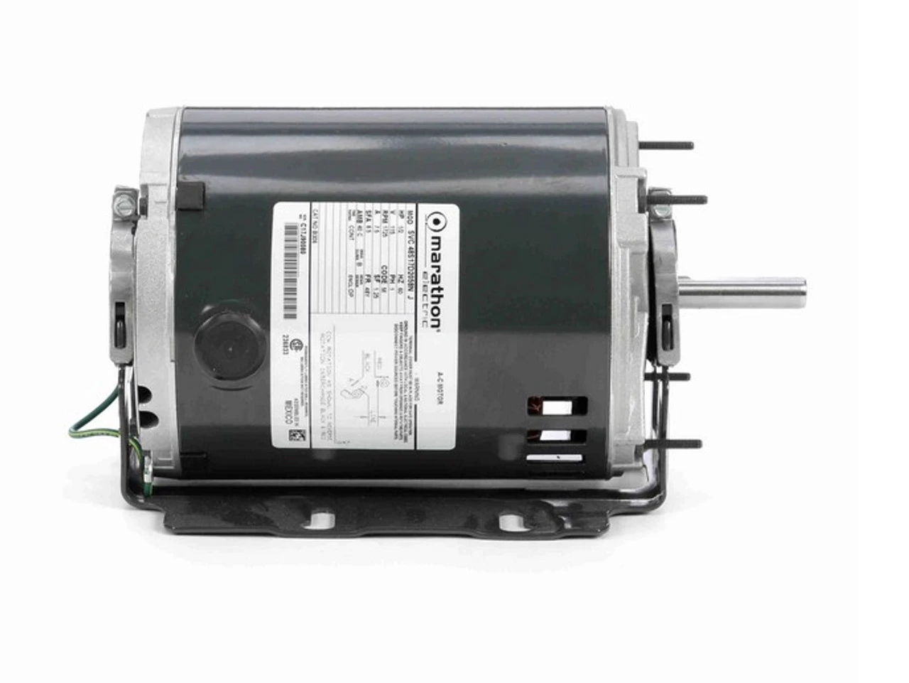 B306 Marathon 1/2 Hp (1 Speed) 115V 1800 RPM ODP 48Y Frame Resilient Base Blower Motor 5 B306 Marathon 1/2 Hp (1 Speed) 115V 1800 RPM ODP 48Y Frame Resilient Base Blower Motor - Image 3