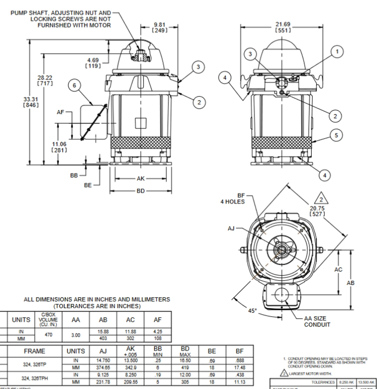 HO50P2BLF Nidec 50 Hp 1800 RPM 230/460V 3-phase 326TPH Frame Vertical Holloshaft Motor 4 HO50P2BLF Nidec 50 Hp 1800 RPM 230/460V 3-phase 326TPH Frame Vertical Holloshaft Motor - Image 2