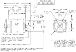 C332 Marathon 3/4 Hp Basic Jet Pump Motor 3600 RPM 115/230V ODP 56C Frame (no Base) -MotorHub Shop 332 line 97269.1605197059
