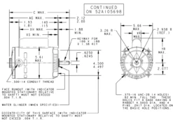 C334 Marathon 1 Hp Basic Jet Pump Motor 3600 RPM 115/208-230V ODP 56C Frame (no Base) -MotorHub Shop 334 line 60864.1605213776