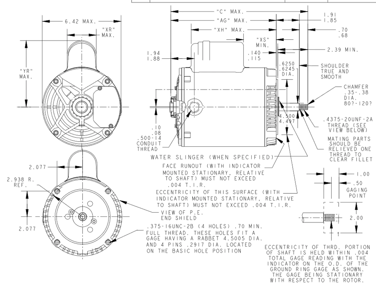 MC337 Marathon 1 1/2 Hp Basic Jet Pump Motor 3600 RPM 115/230V ODP 56J Frame (no Base) 6 MC337 Marathon 1 1/2 Hp Basic Jet Pump Motor 3600 RPM 115/230V ODP 56J Frame (no Base) - Image 4