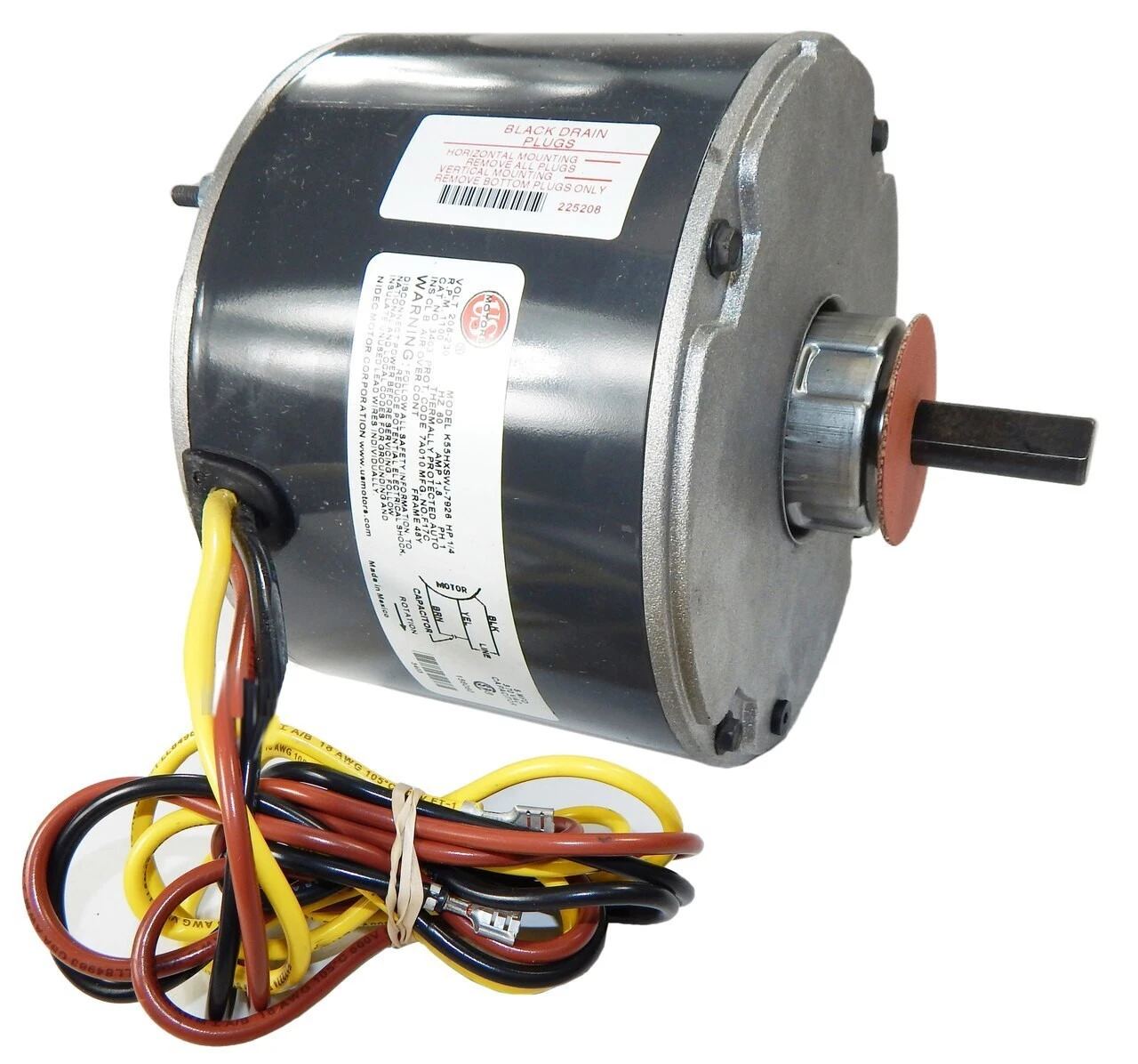 3403 Nidec | 1/4 Hp 1100 RPM 1-Speed 208-230V; 5.6" Blower Motor 3 3403 Nidec | 1/4 Hp 1100 RPM 1-Speed 208-230V; 5.6" Blower Motor