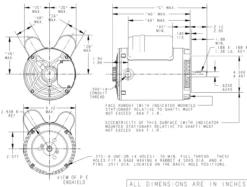 C340 Marathon 3 Hp Basic Jet Pump Motor 3600 RPM 115/230V ODP 56C Frame (no Base) -MotorHub Shop 340 line 83317.1605298561