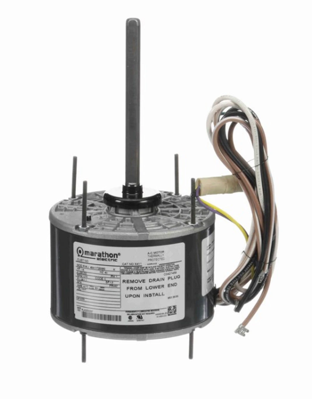 X411 Marathon 1/6 Hp 208-230V 1075 RPM TENV 48Z Frame Condenser Fan Motor 3 X411 Marathon 1/6 Hp 208-230V 1075 RPM TENV 48Z Frame Condenser Fan Motor