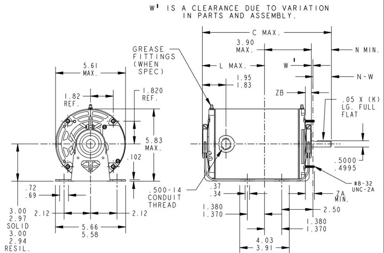 4319 Marathon 1/3 Hp (2 Speed) 115V 1800/1200 RPM ODP 48 Frame Resilient Base Blower Motor 6 4319 Marathon 1/3 Hp (2 Speed) 115V 1800/1200 RPM ODP 48 Frame Resilient Base Blower Motor - Image 4