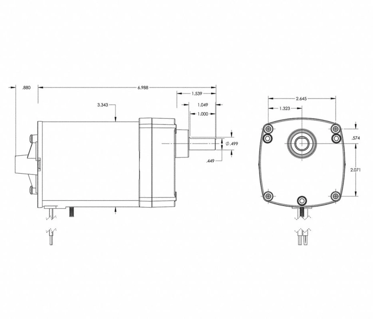 Dayton Model 453R98 Gear Motor 164 RPM 1/25 Hp 115V 60/50HZ 5 Dayton Model 453R98 Gear Motor 164 RPM 1/25 Hp 115V 60/50HZ - Image 3