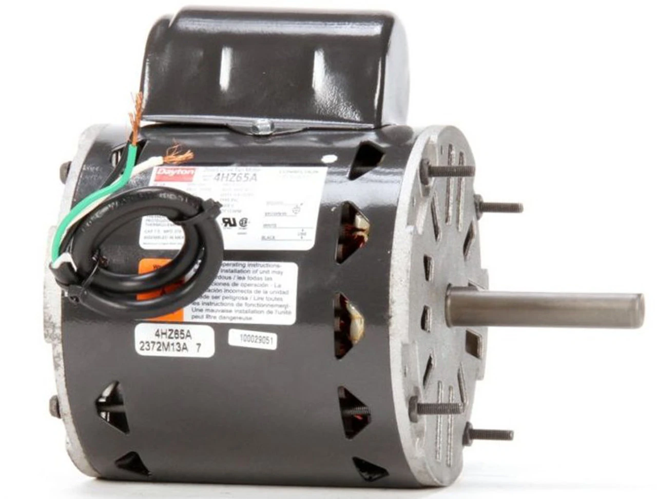4HZ67 Dayton 1/3 HP Direct Drive Blower Motor 1650 RPM 115V 3 4HZ67 Dayton 1/3 HP Direct Drive Blower Motor 1650 RPM 115V