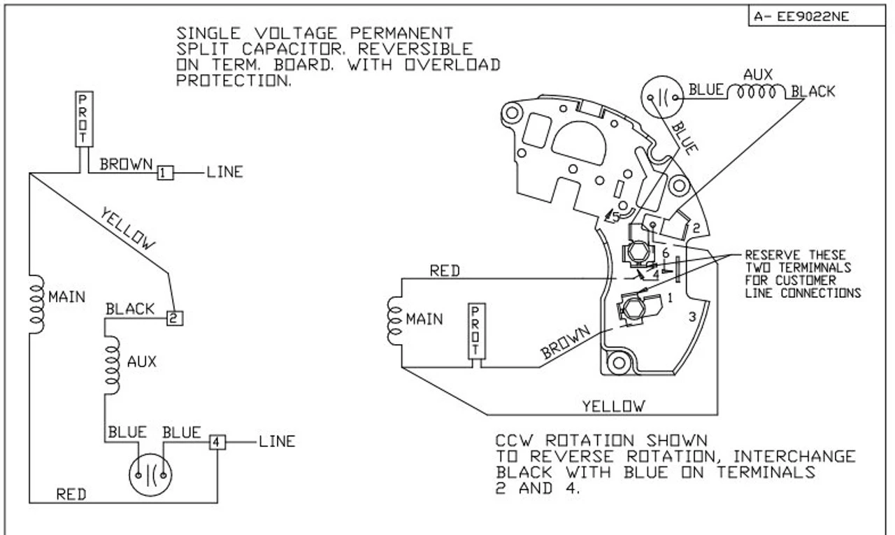 4YU19 Dayton 1/8 HP Direct Drive Blower Motor 860 RPM 115V 5 4YU19 Dayton 1/8 HP Direct Drive Blower Motor 860 RPM 115V - Image 3