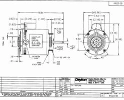 4YU23 Dayton 1/6 HP Direct Drive Blower Motor 1140 RPM 115V -MotorHub Shop 4YU23dim 20192.1461344240