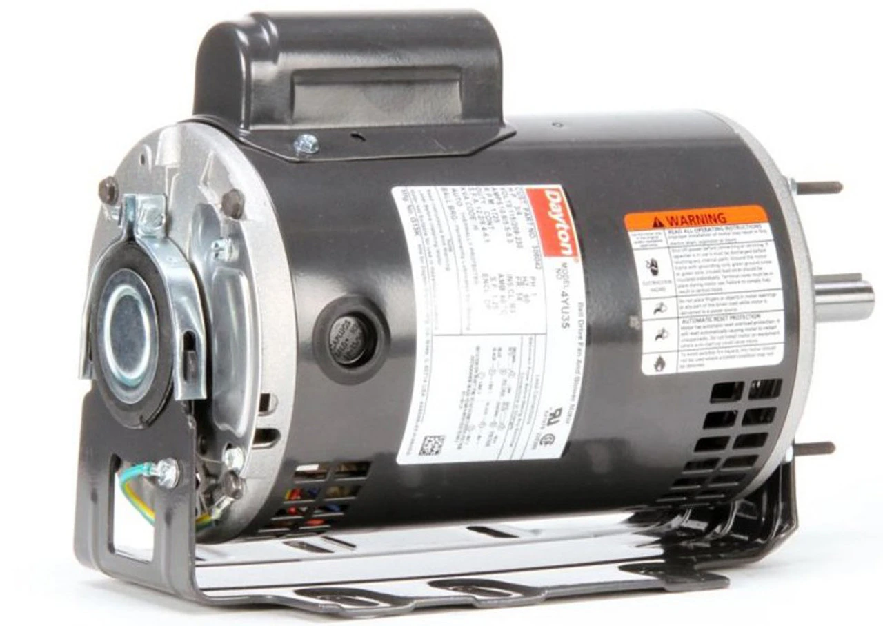 Model 4YU35 Dayton 3/4 Hp Belt Drive Blower Cap Start Motor 1725 RPM 115/208-230V Dayton 4YU35 4 Model 4YU35 Dayton 3/4 Hp Belt Drive Blower Cap Start Motor 1725 RPM 115/208-230V Dayton 4YU35 - Image 2