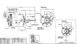 X501 Marathon 3/4 Hp 3-phase 200-230/460V 1075 RPM OPAO 56Y Frame Condenser Fan Motor -MotorHub Shop 501 line 35004.1626712532