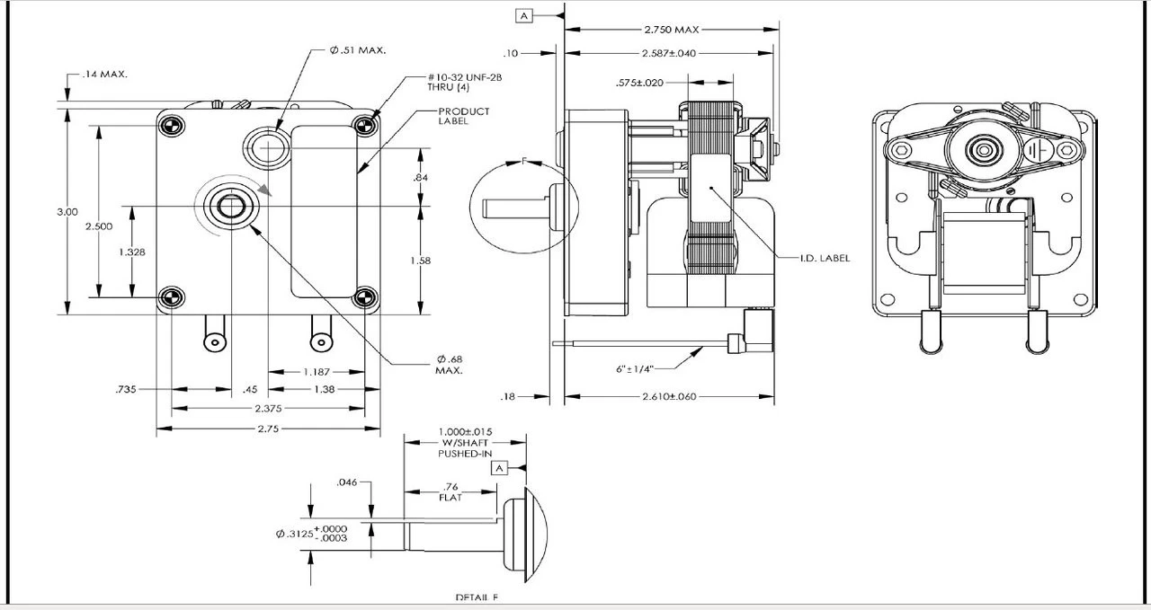 Dayton Model 52JE29 Gear Motor 18 RPM 1/300 Hp 115V 4 Dayton Model 52JE29 Gear Motor 18 RPM 1/300 Hp 115V - Image 2