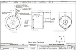 5450 Nidec | 1/6 Hp 825 RPM 1-Speed 208-230V; 5.6" Blower Motor -MotorHub Shop 5450 dim 95398.1571317140