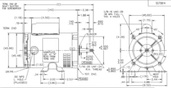 J055 Marathon 1/2 Hp Basic Jet Pump Motor 3600 RPM 115/208-230V ODP 56J Frame (rigid Base) -MotorHub Shop 55 line 41591.1605545206