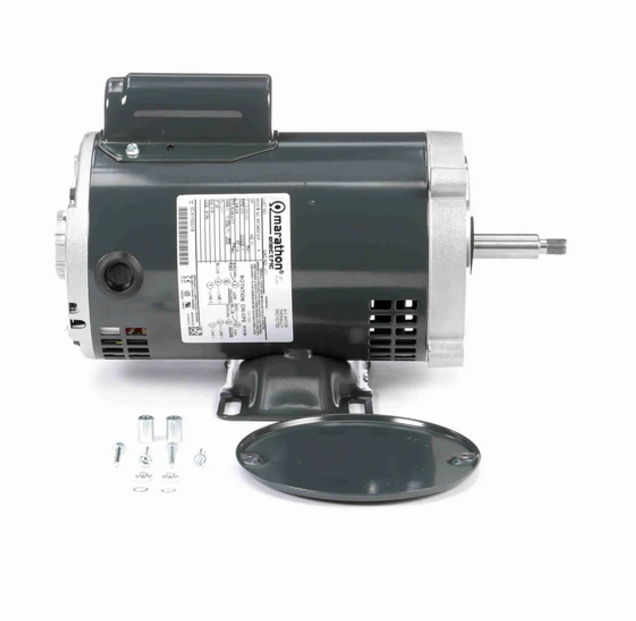 J057 Marathon 1 Hp Basic Jet Pump Motor 3600 RPM 115/208-230V ODP 56J Frame (rigid Base) 5 J057 Marathon 1 Hp Basic Jet Pump Motor 3600 RPM 115/208-230V ODP 56J Frame (rigid Base) - Image 3