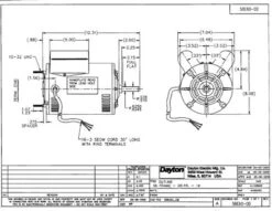 1.5 HP Direct Drive Blower Cap Start Motor 1725 RPM 115/208-230V Dayton 5BE60 -MotorHub Shop 5BE60DIM 76982.1462993006