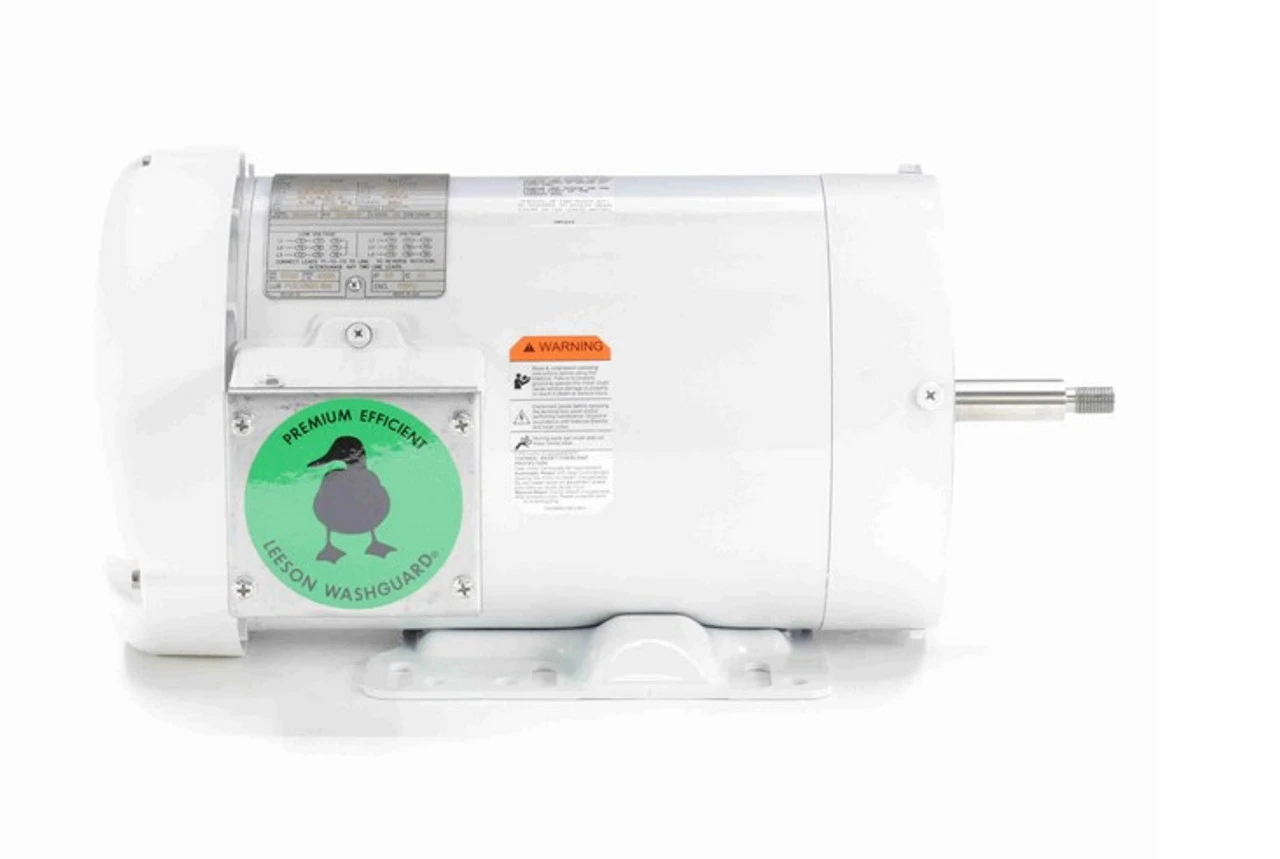 119463.00 Leeson 3 Hp 3600 RPM 208-230/460V 56J Frame (Rigid Base) TEFC 3-Phase Wash-Down Jet Pump Motor 5 119463.00 Leeson 3 Hp 3600 RPM 208-230/460V 56J Frame (Rigid Base) TEFC 3-Phase Wash-Down Jet Pump Motor - Image 3