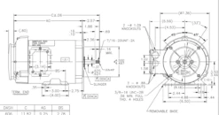 J064A Marathon 1 1/2 Hp 3-Phase Jet Pump Motor 3600 RPM 208-230/460V TEFC 56J Frame (rigid Base) -MotorHub Shop 64 line 39250.1606160787