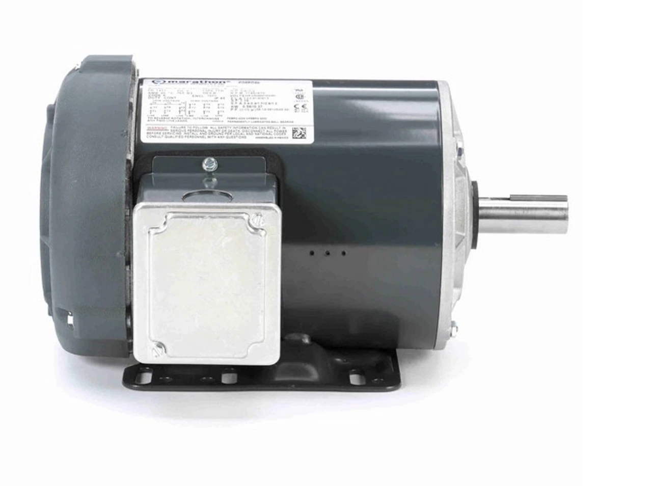 H700 Marathon 3/4 Hp 208-230/460V 1200 RPM 3-Phase 143T Frame TEFC (rigid Base) Motor 5 H700 Marathon 3/4 Hp 208-230/460V 1200 RPM 3-Phase 143T Frame TEFC (rigid Base) Motor - Image 3