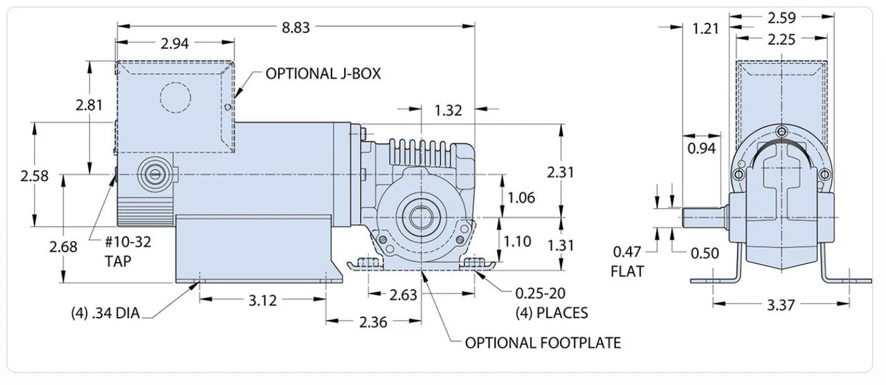 Bison 021-746-9060 Right Angle Gear Motor 1/15 Hp 30 RPM 90V DC 4 Bison 021-746-9060 Right Angle Gear Motor 1/15 Hp 30 RPM 90V DC - Image 2