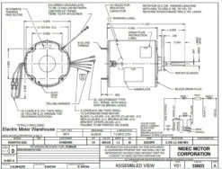 8674 Nidec | 1/4 Hp 825 RPM 2-Speed 208-230V; 5.6" Condenser Motor -MotorHub Shop 8674 dim 20222.1569264926