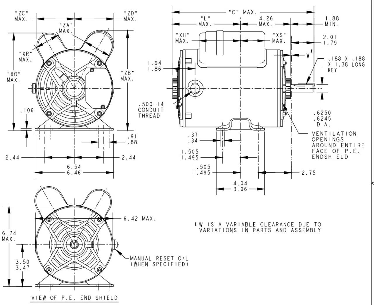 9035 Marathon 2 Hp (1 Speed) 115/230V 3600 RPM ODP 56 Frame Cap Start/Run Pressure Washer Motor 6 9035 Marathon 2 Hp (1 Speed) 115/230V 3600 RPM ODP 56 Frame Cap Start/Run Pressure Washer Motor - Image 4