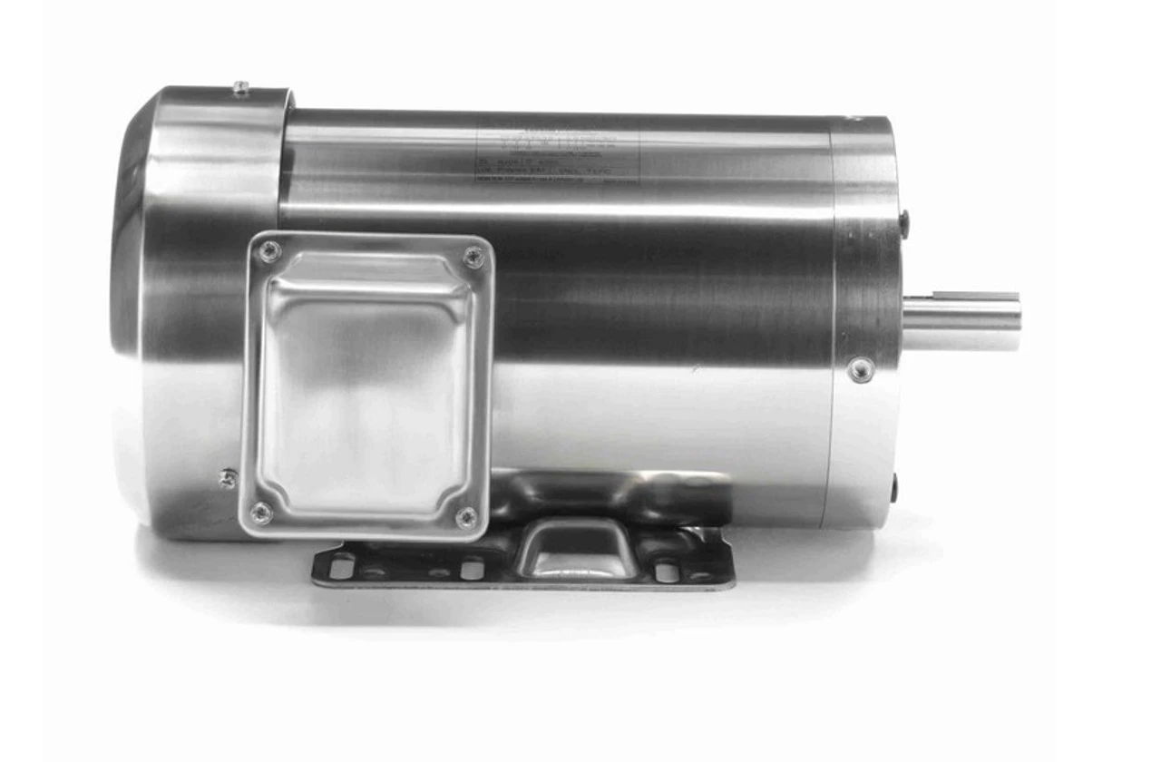 191491.00 Leeson 2 Hp 1800 RPM 208-230/460V 145TC Frame (Rigid Base) TEFC 3-Phase All-Stainless Wash-Down Motor 5 191491.00 Leeson 2 Hp 1800 RPM 208-230/460V 145TC Frame (Rigid Base) TEFC 3-Phase All-Stainless Wash-Down Motor - Image 3