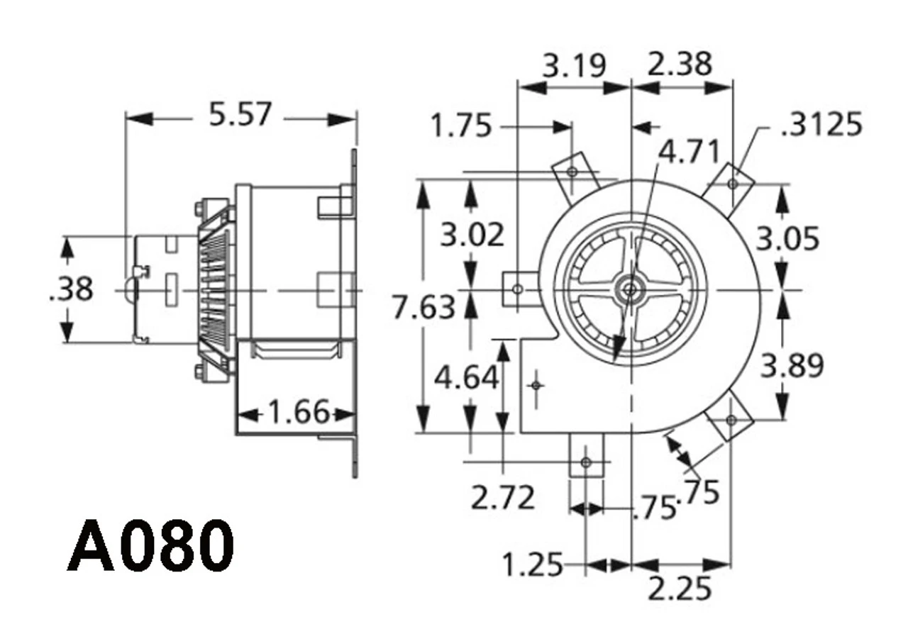 Fasco A080 Williamson Furnace Draft Inducer Blower 115 Volts 5 Fasco A080 Williamson Furnace Draft Inducer Blower 115 Volts - Image 3