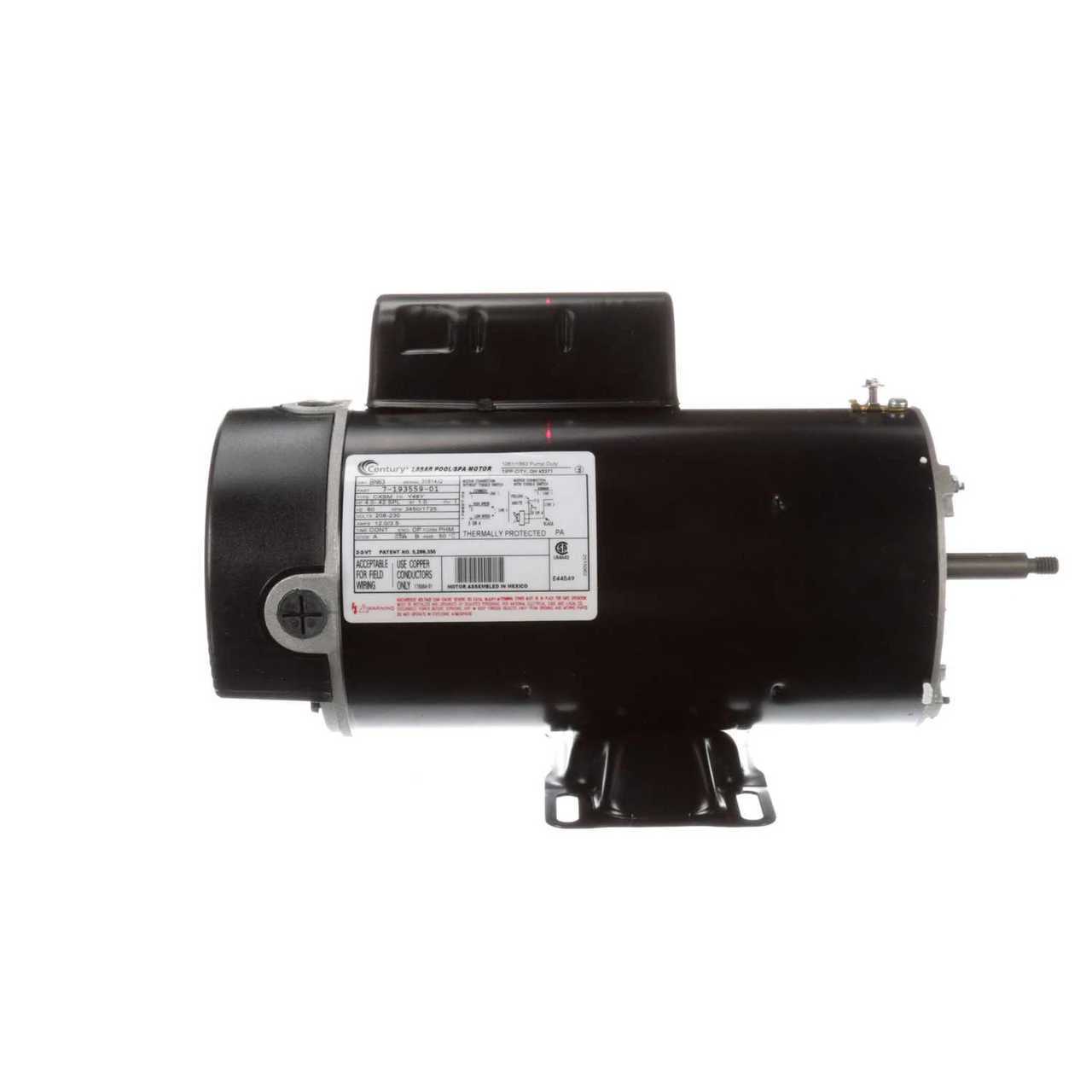 BN63 Century 4 Hp 3450/1725 RPM 48Y Frame 230V 2-Speed Pool & Spa Electric Motor Century # BN63 5 BN63 Century 4 Hp 3450/1725 RPM 48Y Frame 230V 2-Speed Pool & Spa Electric Motor Century # BN63 - Image 3