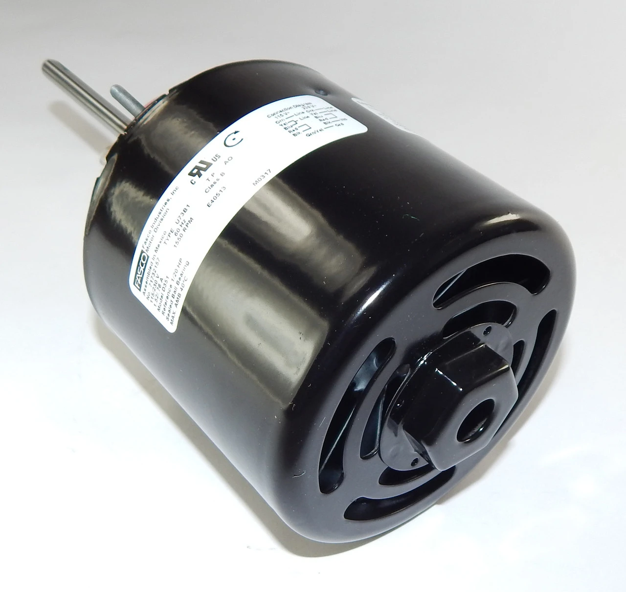 Fasco D351 Motor | 1/20 Hp 1550 RPM 115/230V CWSE TEFC 3.3" Fasco 4 Fasco D351 Motor | 1/20 Hp 1550 RPM 115/230V CWSE TEFC 3.3" Fasco - Image 2