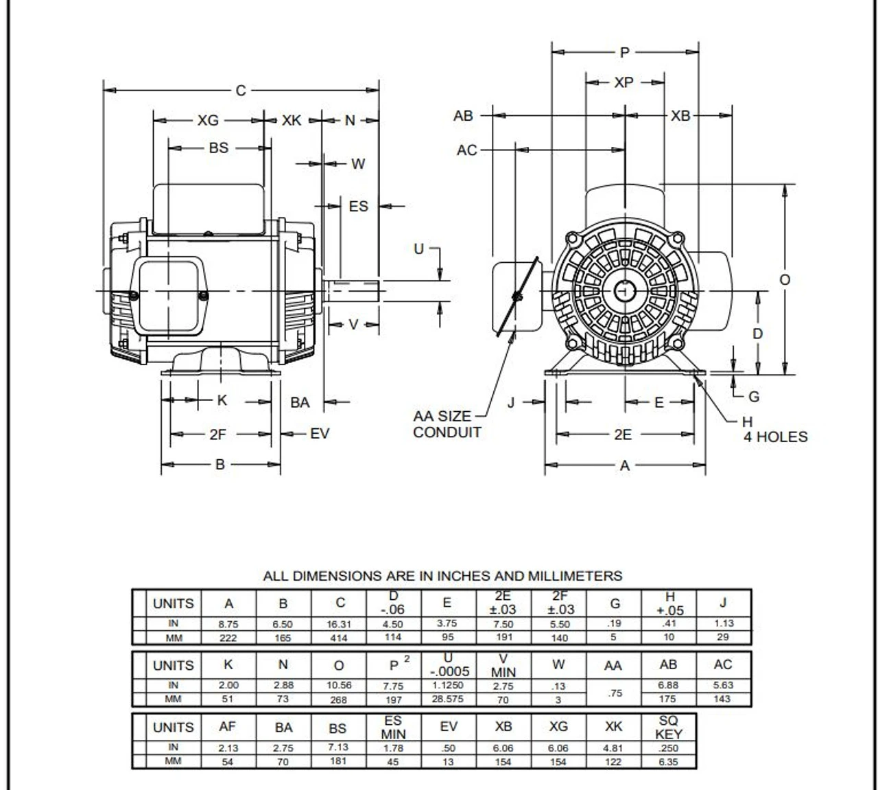 D5C2K Nidec | 5 Hp 1800 RPM 184T Frame ODP 230V Nidec Motor 4 D5C2K Nidec | 5 Hp 1800 RPM 184T Frame ODP 230V Nidec Motor - Image 2
