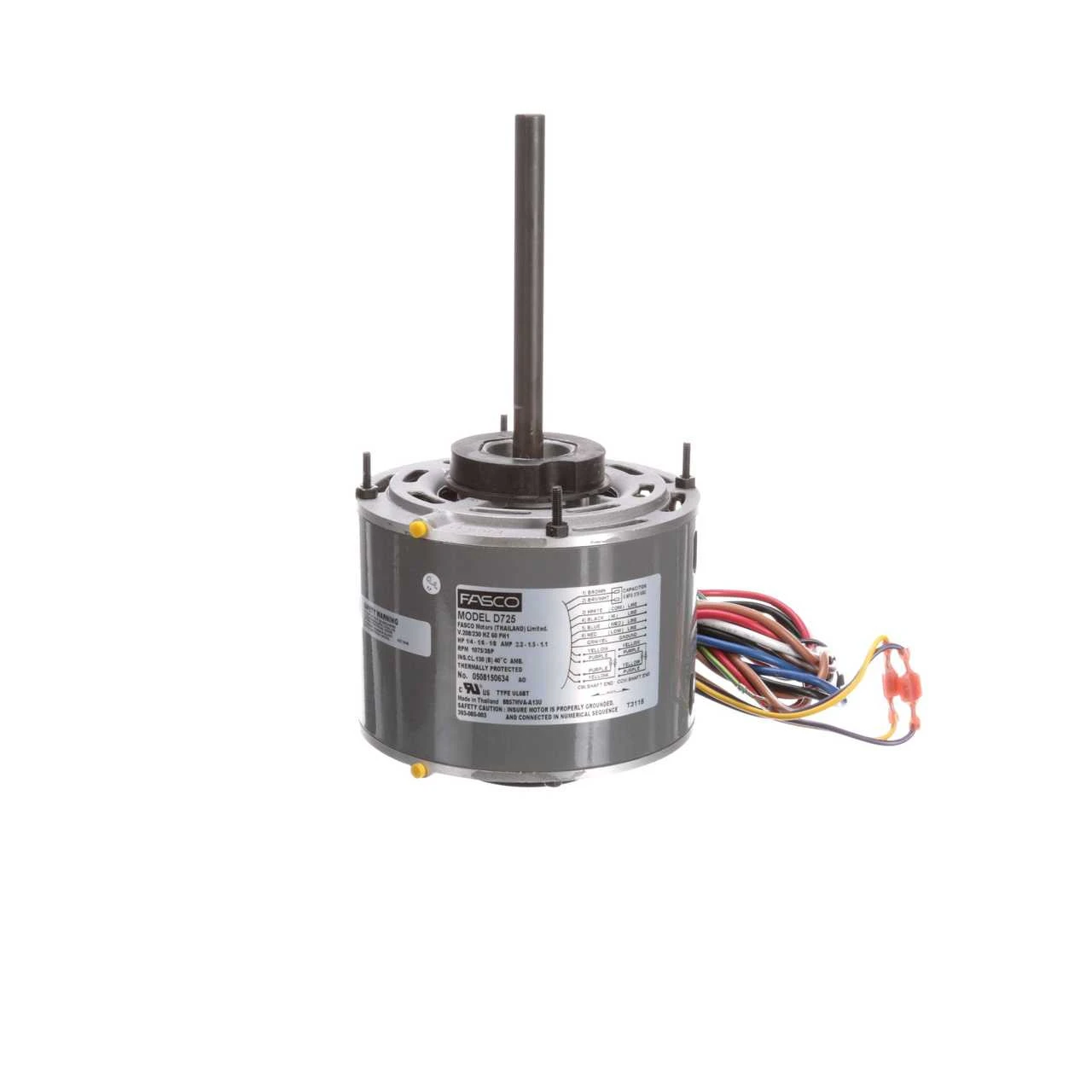 Fasco D725 Motor | 1/6 Hp 1075 RPM 3-Speed 208-230 Volts 5.6" Diameter Fasco Furnace Motor 4 Fasco D725 Motor | 1/6 Hp 1075 RPM 3-Speed 208-230 Volts 5.6" Diameter Fasco Furnace Motor - Image 2