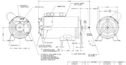 SPH30FL1 US Motors 3 Hp 3450 RPM 48 Frame 230V Thru-Bolt Pool-Spa Motor