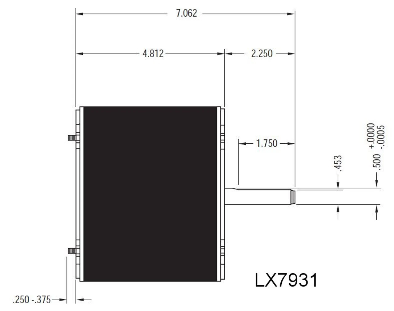 LX7931 Nidec | 1/4 Hp 825 RPM 1-Speed 208-230V; 5.6" Condenser Fan Motor 4 LX7931 Nidec | 1/4 Hp 825 RPM 1-Speed 208-230V; 5.6" Condenser Fan Motor - Image 2