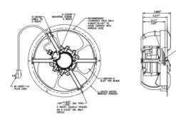 Morrill Motors MD5469, 4-20 Watt, 115-230V ECM Evaporator Fan Assembly -MotorHub Shop MD5469 dims 69836.1633619372