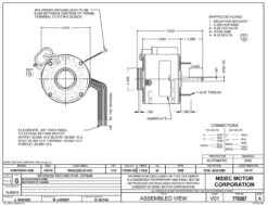 1471P Nidec | 1/10 Hp 1050 RPM 1-Speed 115/208-230V; 5.0" Blower Motor -MotorHub Shop Nidec 1471P Line 48201.1569944072