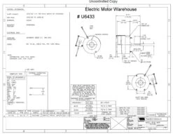Fasco U6433 Motor | 1/15 Hp 1050 RPM 1-Speed 5" Diameter 115V -MotorHub Shop U6433 dim 63878.1530795557