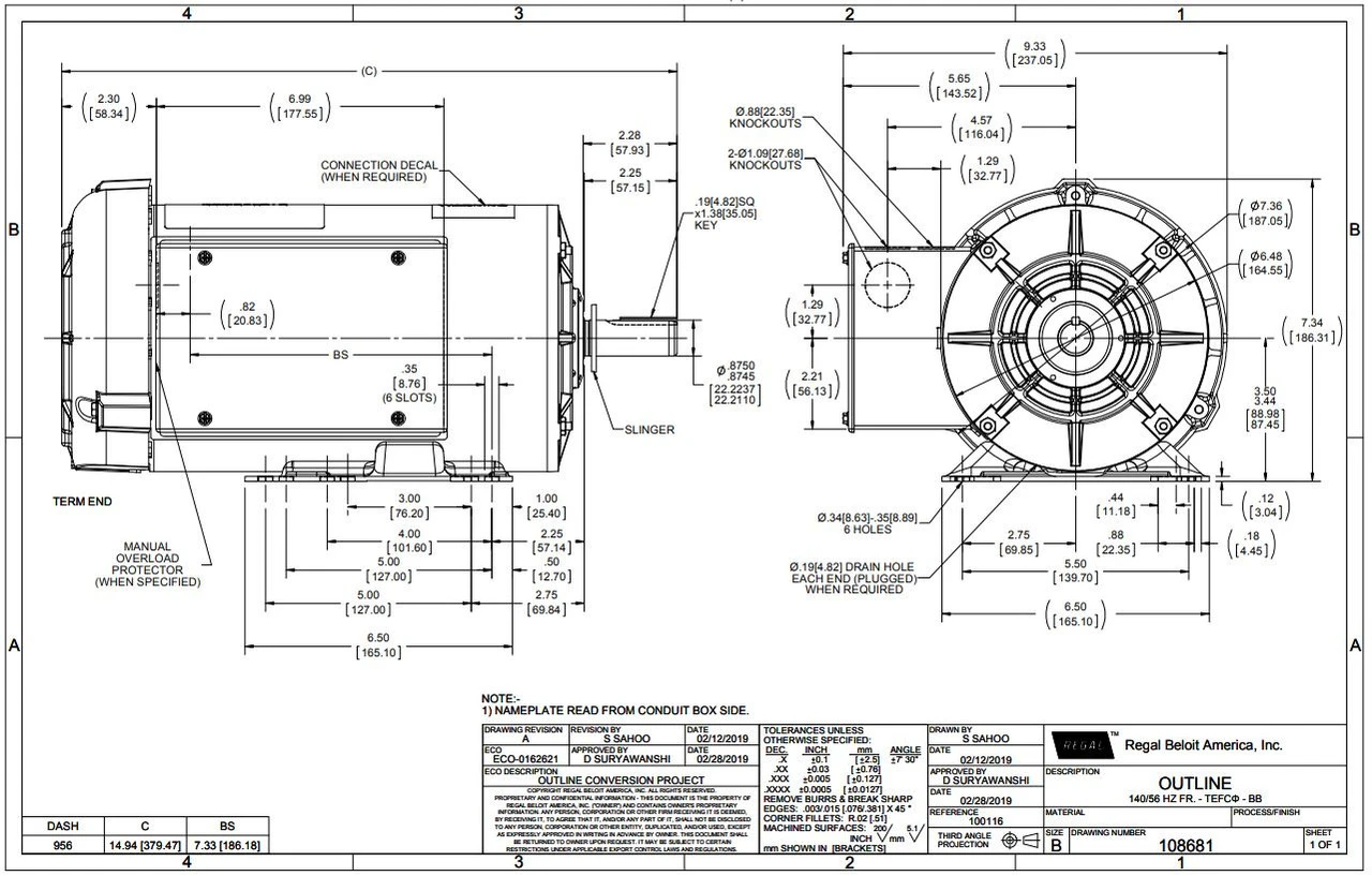 Z128 Marathon 2 Hp 1725 RPM 145T Frame TEFC (Farm Duty)115/230V Marathon Electric Motor 6 Z128 Marathon 2 Hp 1725 RPM 145T Frame TEFC (Farm Duty)115/230V Marathon Electric Motor - Image 4